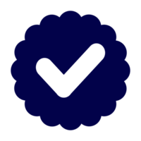 verificado cuenta comercio electrónico icono llenar estilo png