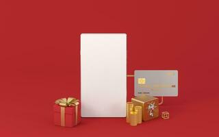 Smart devices and safe box, 3d rendering. photo
