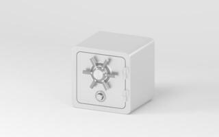 Safe box with white background, 3d rendering. photo