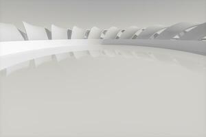 Bright curve architectural structure, 3d rendering. photo