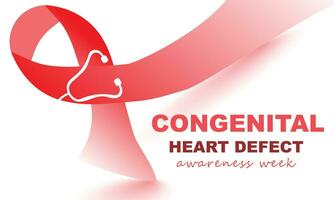 Congenital Heart defect awareness week. background, banner, card, poster, template. Vector illustration.