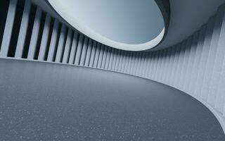 Empty round room, sense of space, 3d rendering. photo