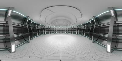 Indoor stage with white empty room, 3d rendering. photo