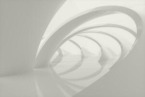 Bright curve architectural structure, 3d rendering. photo