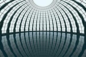 Round hall architecture background, 3d rendering. photo