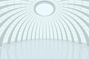 Round hall architecture background, 3d rendering. photo