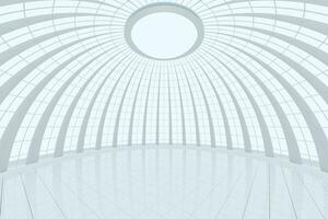 Round hall architecture background, 3d rendering. photo