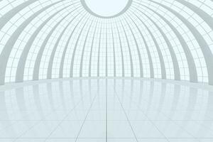 Round hall architecture background, 3d rendering. photo