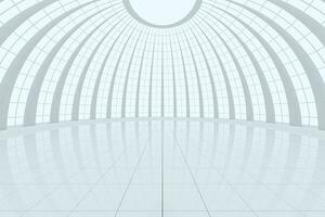 Round hall architecture background, 3d rendering. photo