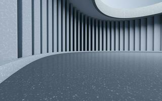 Empty round room, sense of space, 3d rendering. photo