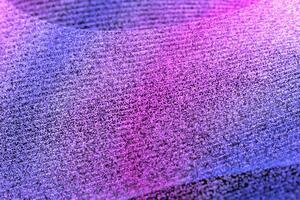 púrpura neón partículas con oscuro fondo, 3d representación. foto