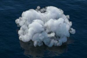 White cloud float over the sea, 3d rendering. photo