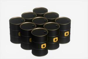 Oil barrel with white background,3d rendering. photo