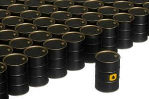 Oil barrel with white background,3d rendering. photo