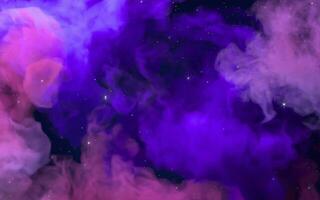 Nebulae and colored smoke, 3d rendering. photo