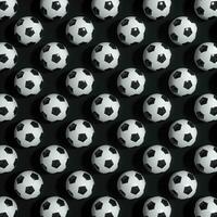 Repeating sports ball pattern with black background, 3d rendering. photo