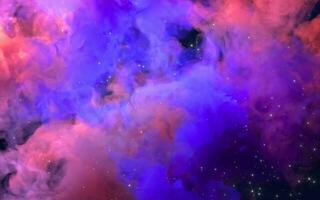 Nebulae and colored smoke, 3d rendering. photo