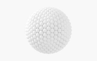 Many balls are combined into a big ball, 3d rendering. photo