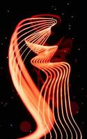 Abstract neon curve background, 3d rendering. photo