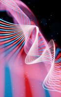 Abstract neon curve background, 3d rendering. photo