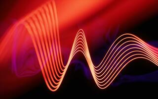 Abstract neon curve background, 3d rendering. photo