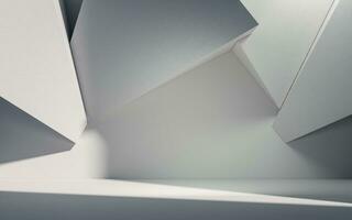 Abstract geometric architecture, 3d rendering. photo
