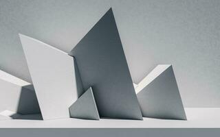 Abstract geometric architecture, 3d rendering. photo