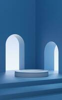 Empty room and stage, 3d rendering. photo