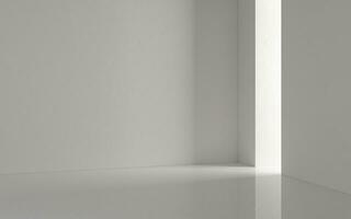 White empty room, 3d rendering. photo