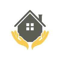 holding house vector logo