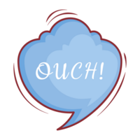 Ouch Set Small Talk Dialogue Pastel Color Style png