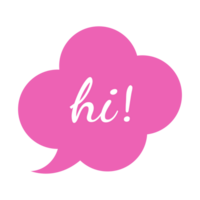 Hi Set Small Talk Dialogue Flat Color Style png