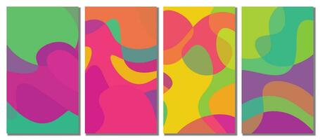 Abstract wavy set background. vector