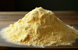 Yeast extract powder, a byproduct of brewing, is a food industry additive due to its high yeast concentration. photo