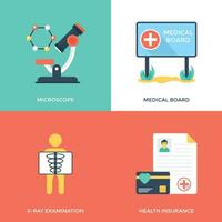 Pack of Hospital and Lab Flat Icons vector