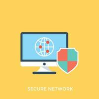 Internet Security Flat Icon vector