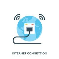 icono plano de seguridad de internet vector