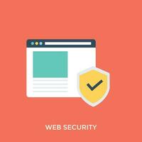 Web Technology And Security Flat Icons Set vector