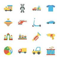 Pack of Children Flat Icons vector