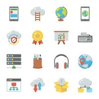 Pack of Web Design and UI, UX Flat Icons vector