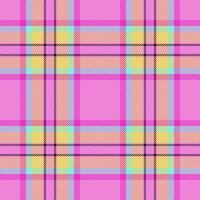 Plaid seamless pattern. Check fabric texture. Vector textile print.