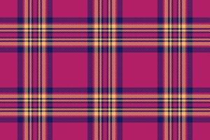 Fabric textile texture of pattern background vector with a plaid tartan check seamless.