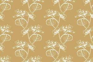 Floral pattern seamless vector background. Foliage and flower wallpaper design of nature.