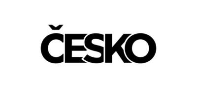 Czech emblem. The design features a geometric style, vector illustration with bold typography in a modern font. The graphic slogan lettering.