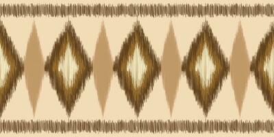 étnico ikat tela modelo geométrico estilo.africano ikat bordado étnico oriental modelo marrón crema antecedentes. resumen,vector,ilustración.textura,ropa,marco,decoración,alfombra,motivo. vector