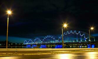 Night lights in Riga photo