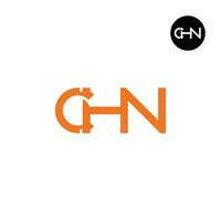 letra chn monograma logo diseño vector