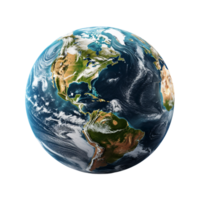 Planet Erde isoliert auf transparent Hintergrund, erstellt mit generativ ai png