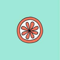naranja símbolo. social medios de comunicación correo. Fruta vector ilustración.