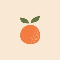 Orange Symbol. Social Media Post. Fruit Vector Illustration.